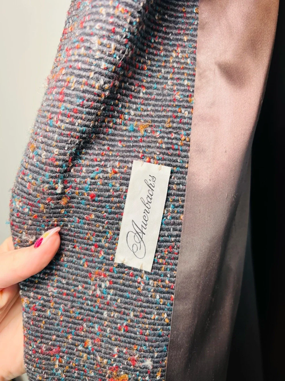 Vintage 1960s Lilli Ann Tweed Swing Coat M-XL - Picture 6 of 11